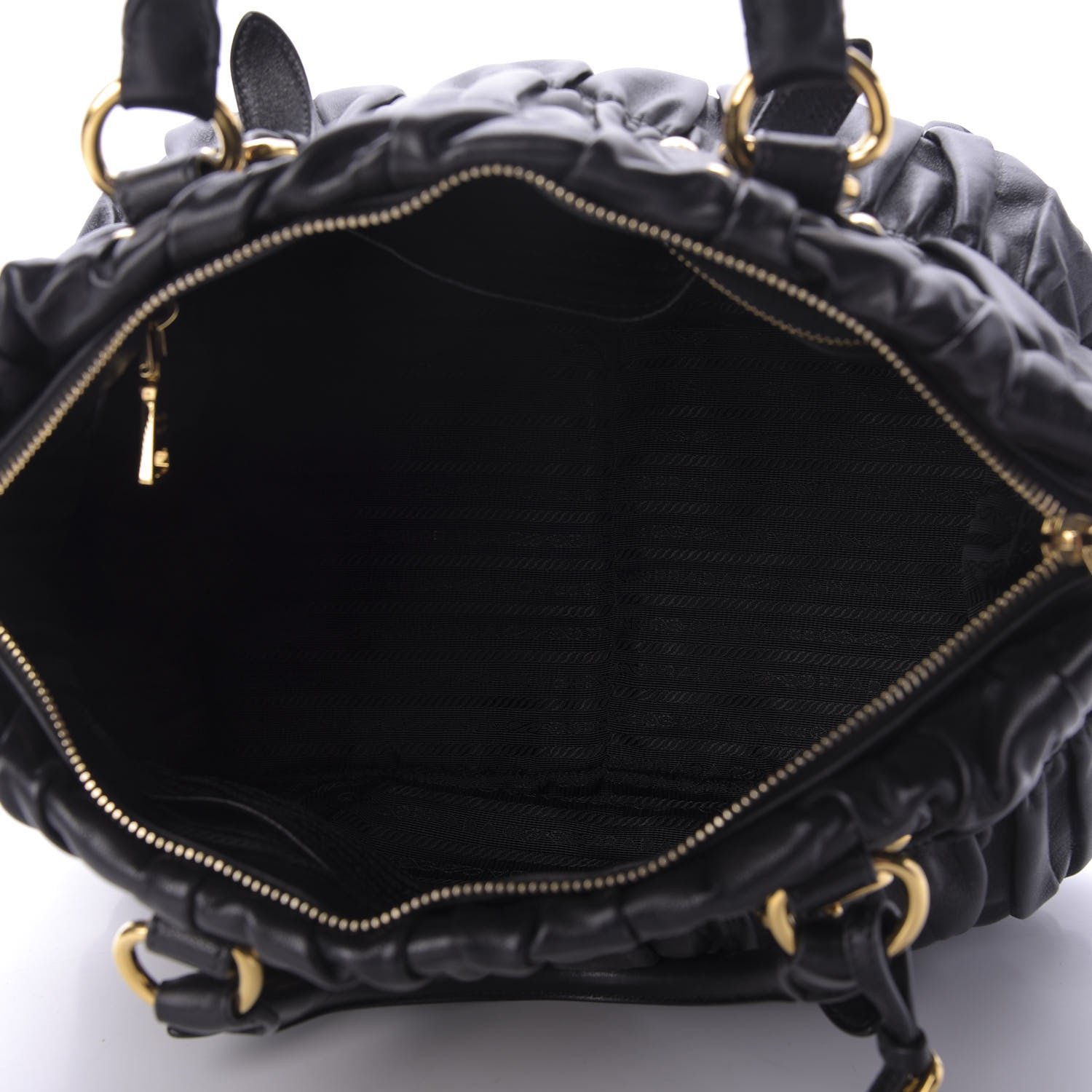Prada Nappa Gaufre Tote Black 5 of 9