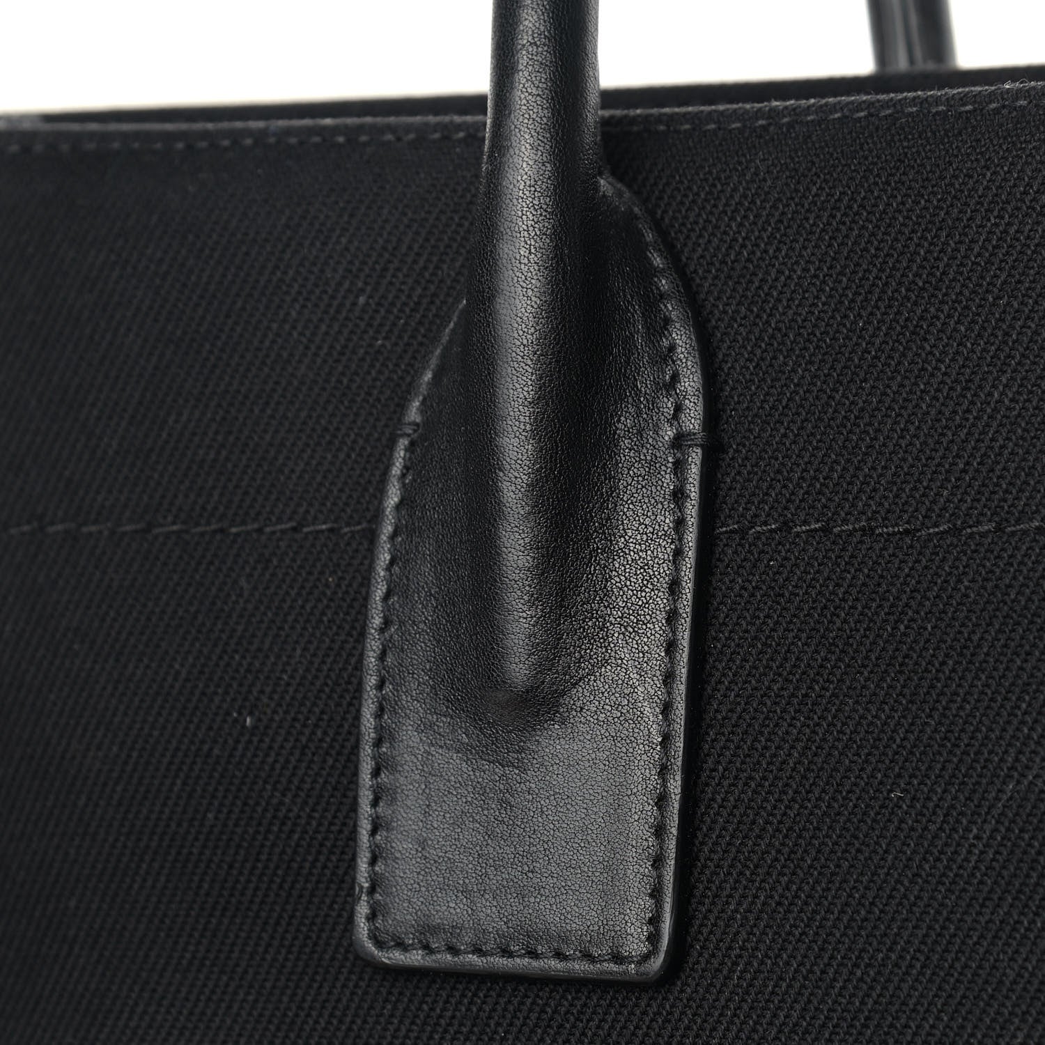 Saint Laurent Linen Calfskin Rive Gauche Tote Black 12 of 14