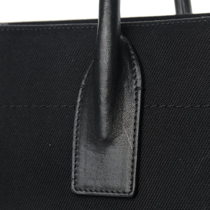 Saint Laurent Linen Calfskin Rive Gauche Tote Black 12 of 14