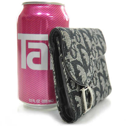 Christian Dior Canvas Diorissimo Compact Saddle Wallet 3 of 7
