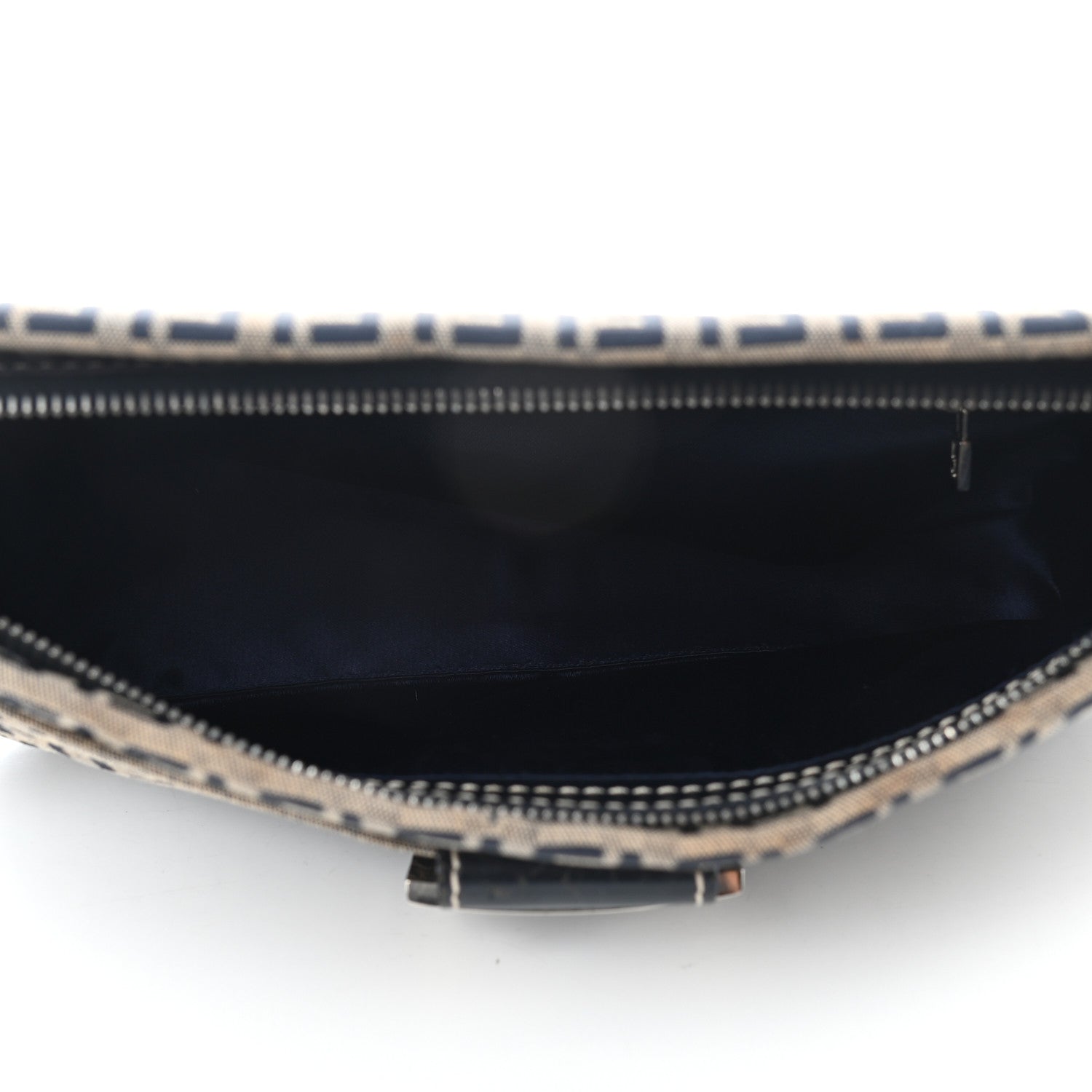 Fendi Zucchino Shoulder Bag Navy 5 of 12