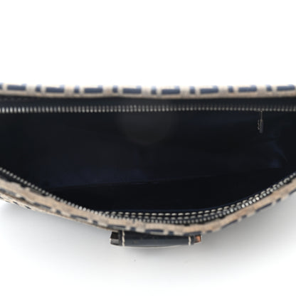 Fendi Zucchino Shoulder Bag Navy 5 of 12
