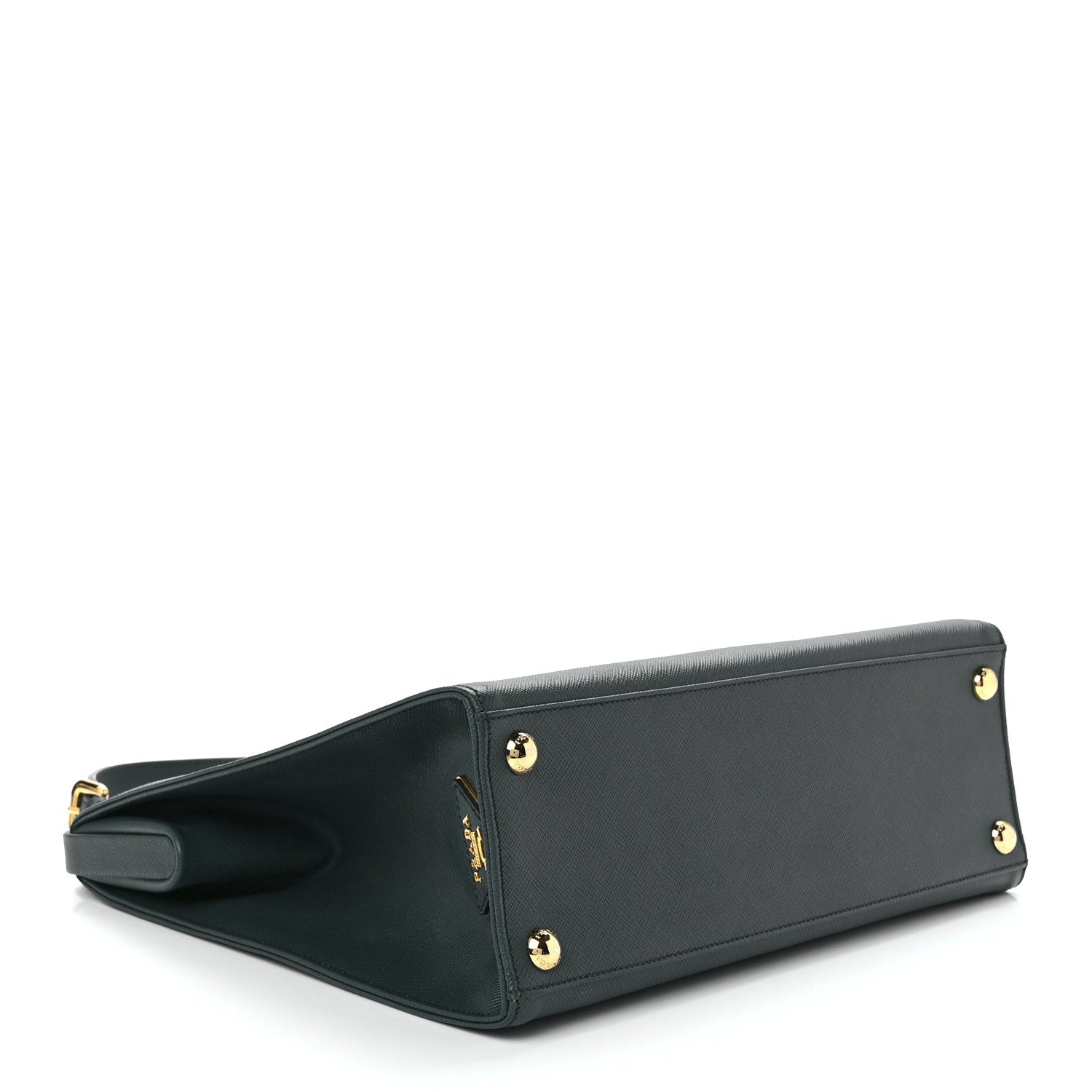 Prada Saffiano Lux Framed Bag Smeraldo 3 of 11