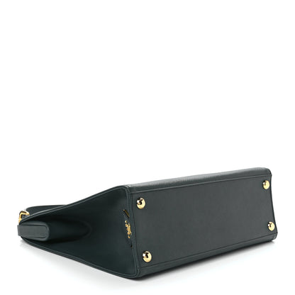 Prada Saffiano Lux Framed Bag Smeraldo 3 of 11