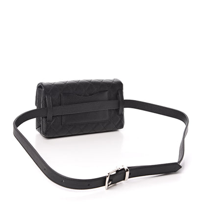 Chanel Grained Calfskin Quilted 2.55 Reissue Flap Belt Bag Clutch Black 3 of 10
