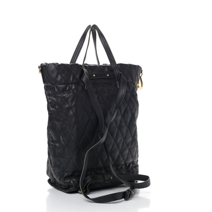 Givenchy Rubberized Canvas Quilted Duo Backpack Black 2 of 13