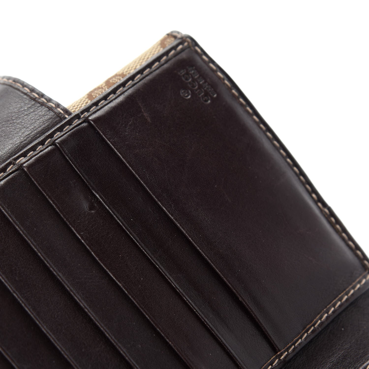 Gucci Monogram New Britt French Wallet Dark Brown 6 of 9