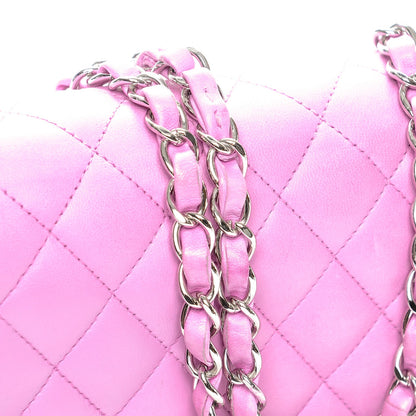 Chanel Lambskin Quilted Medium Double Flap Dark Pink 5 of 10
