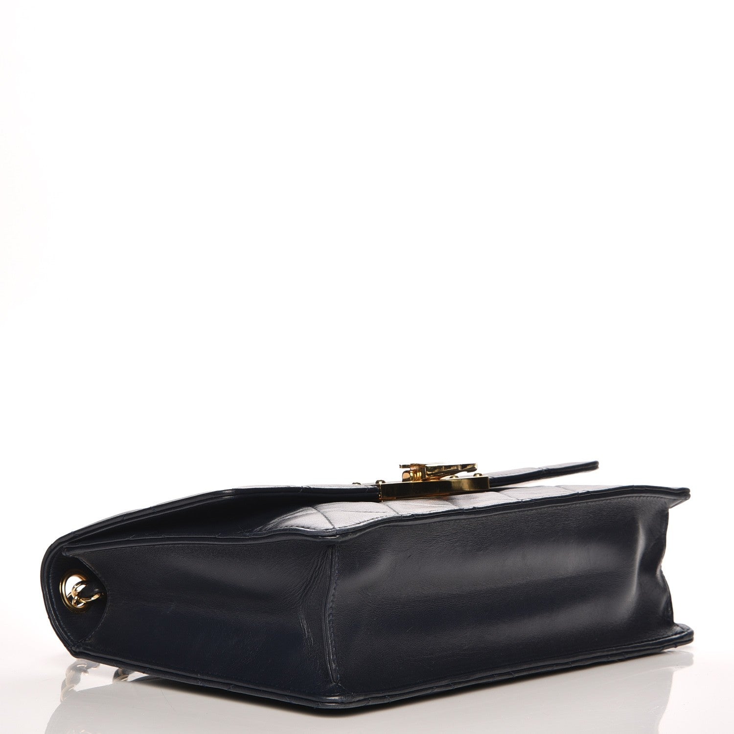 Chanel Lambskin Quilted Large Golden Class Flap Navy 4 of 7