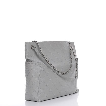 Chanel Calfskin Stitched CC Pocket Hobo Grey 3 of 9
