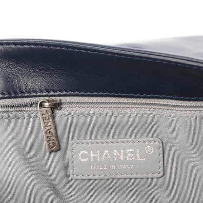 Chanel Calfskin Quilted Coco Pleats Flap Dark Navy Blue 6 of 8