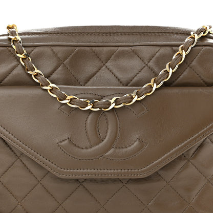 Chanel Lambskin Quilted Tassel Camera Case Brown 9 of 12