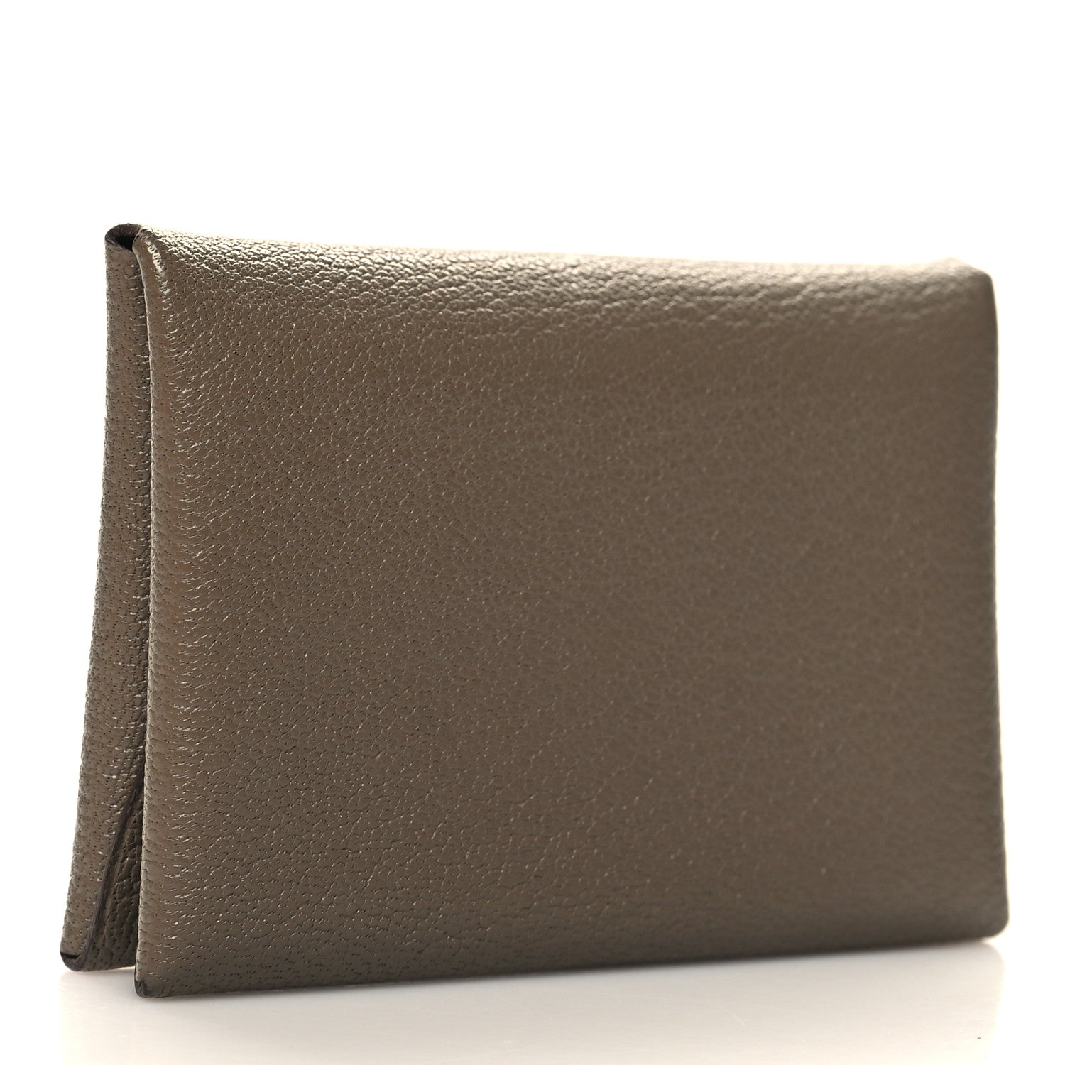 Hermes Chevre Mysore Calvi Duo Card Case Etoupe 3 of 10