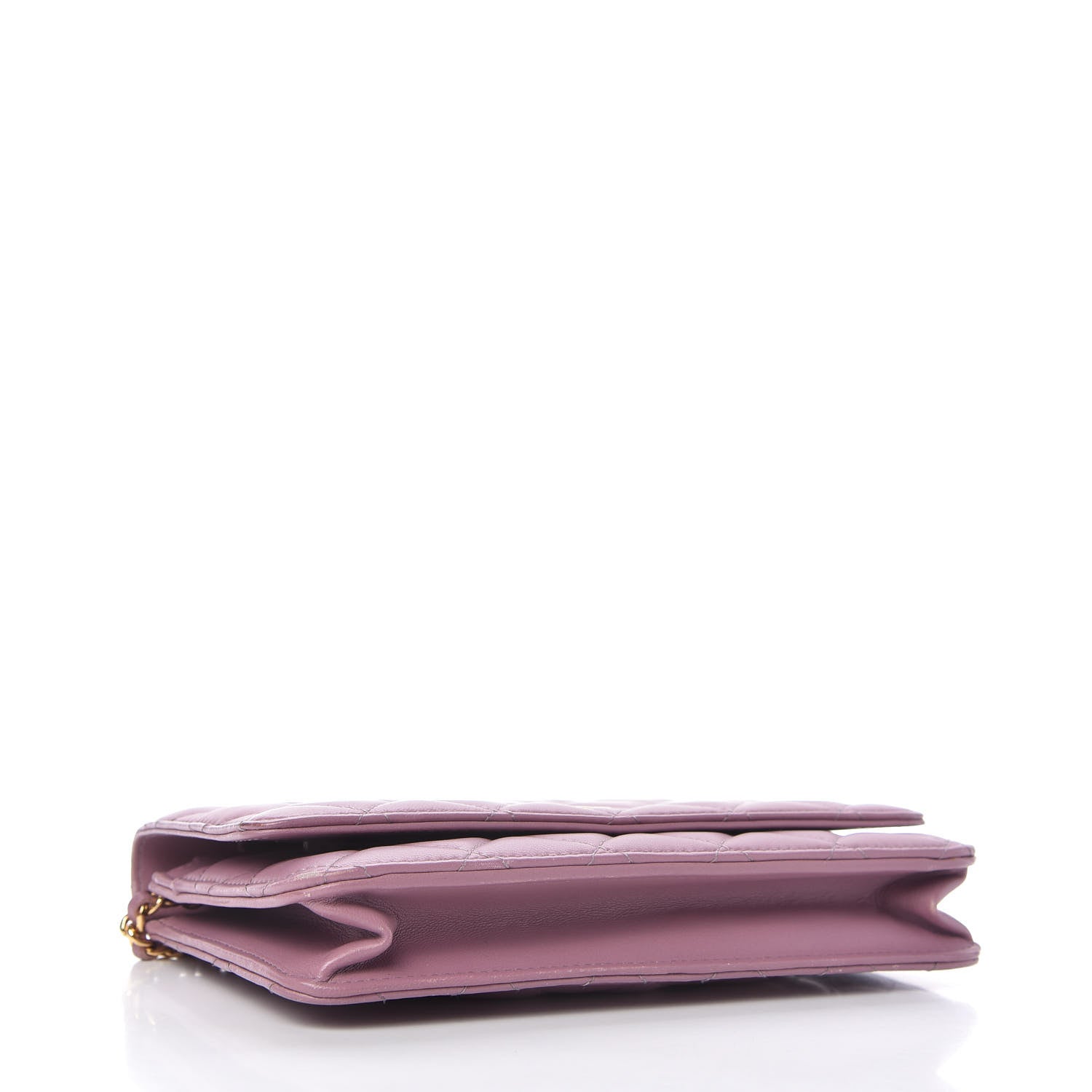 Chanel Lambskin Quilted Wallet On Chain WOC Light Purple 4 of 11