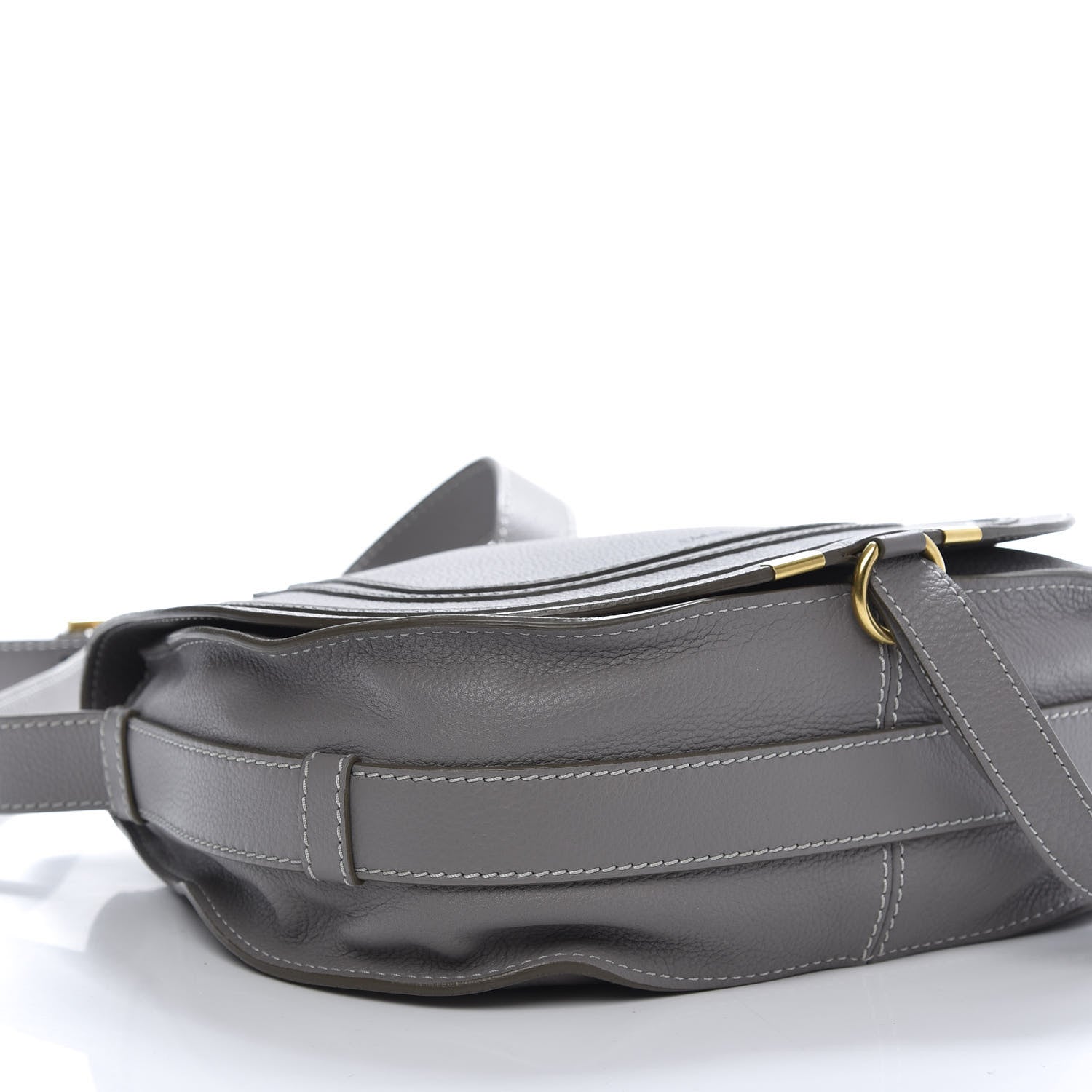 Chloe Calfskin Medium Marcie Round Crossbody Bag Cashmere Grey 7 of 11