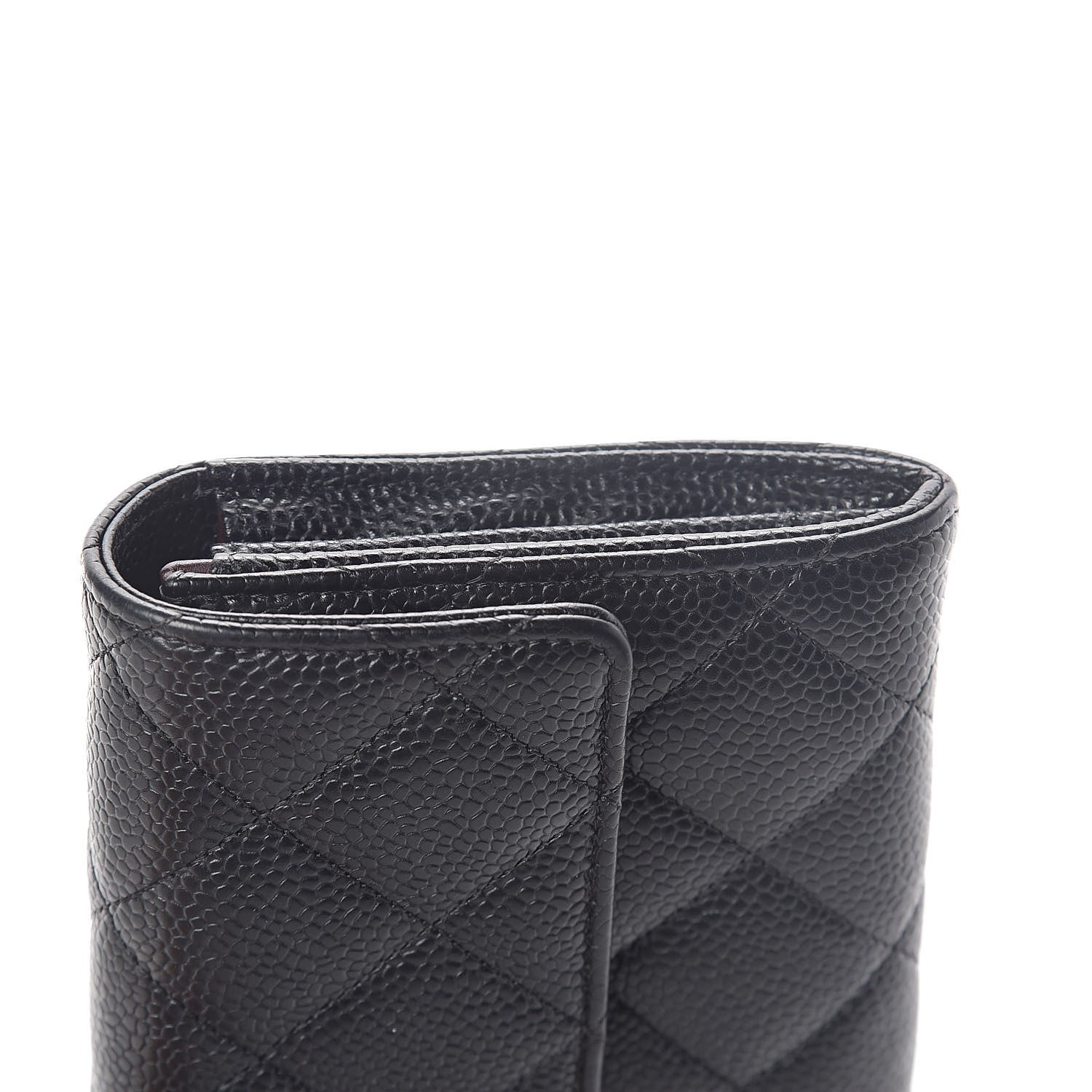 Chanel Caviar Quilted Large Gusset Flap Wallet Black 10 of 12