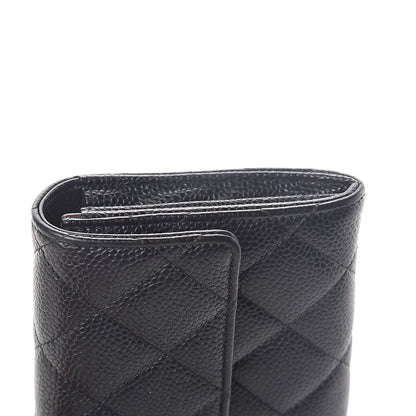 Chanel Caviar Quilted Large Gusset Flap Wallet Black 10 of 12