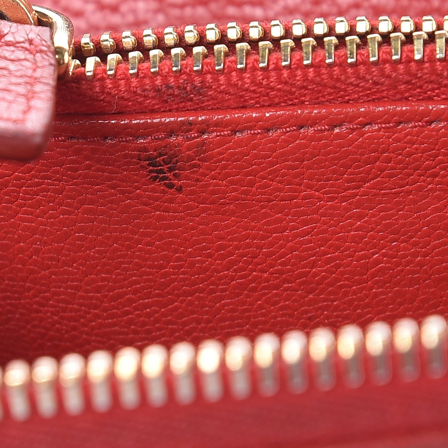 Miu Miu Grained Calfskin Zip Around Wallet Rosso 11 of 14