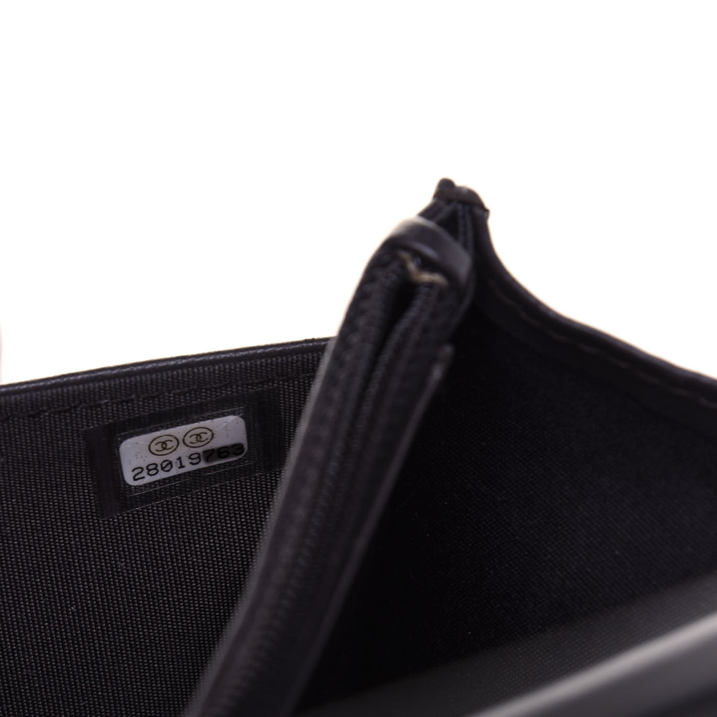 Lambskin Quilted Boy Wallet On Chain WOC Dark Grey