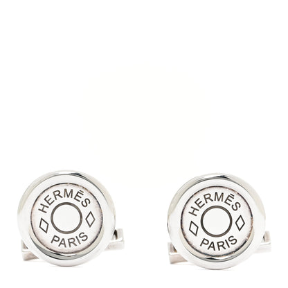Hermes Sterling Silver Clou de Selle Cufflinks 1 of 8