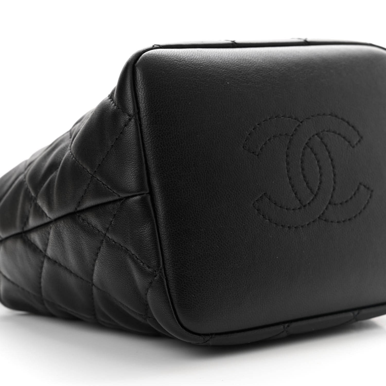 Chanel Lambskin Quilted Small Perfect Meeting Hobo Black 9 of 10
