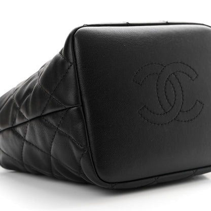 Chanel Lambskin Quilted Small Perfect Meeting Hobo Black 9 of 10