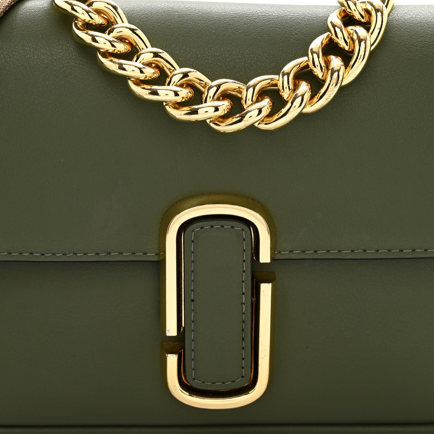 Calfskin The J Marc Shoulder Bag Bronze Green