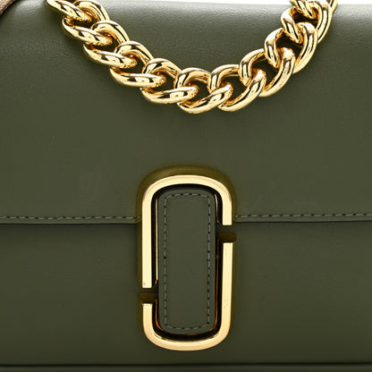 Marc Jacobs Calfskin The J Marc Shoulder Bag Bronze Green 4 of 7