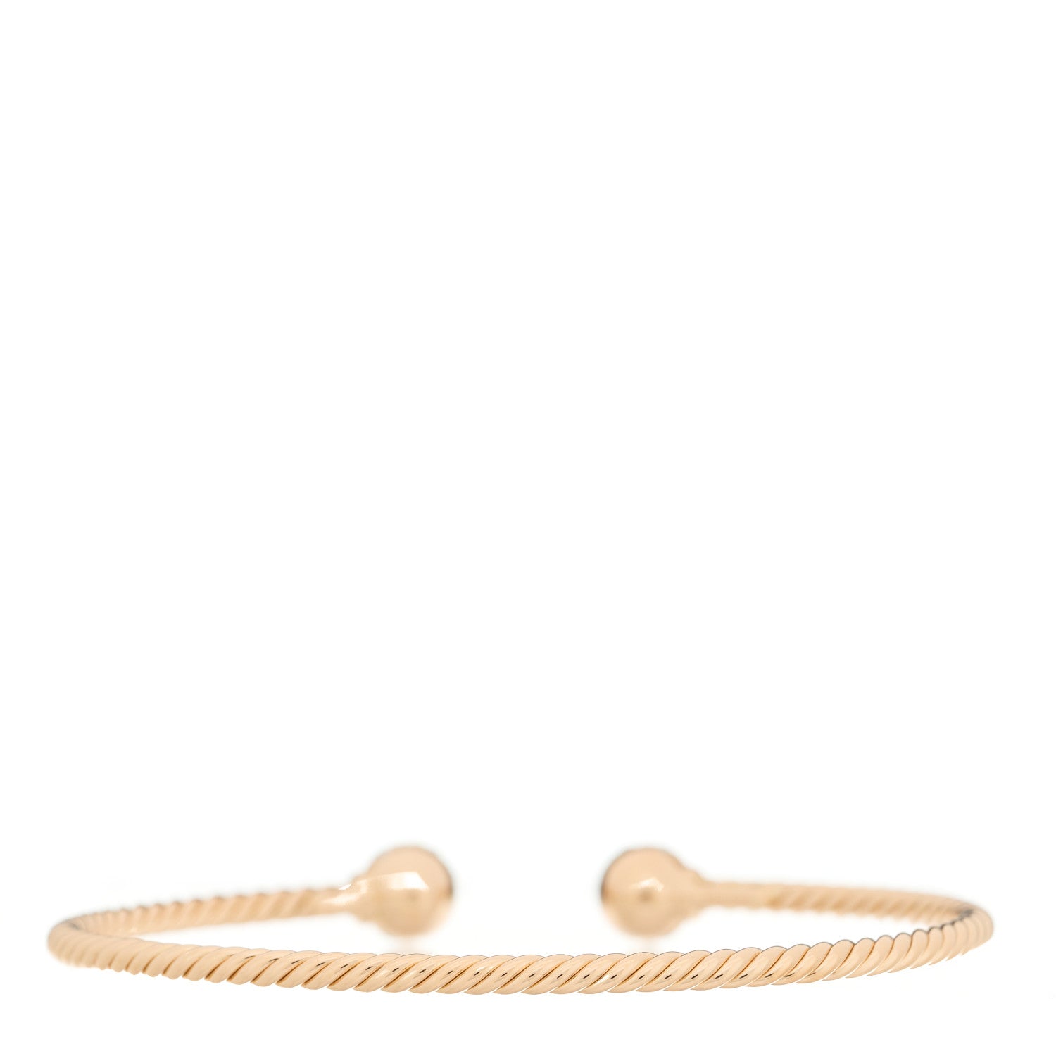 David Yurman 18K Rose Gold Diamond 2.6mm Solari Cablespira Bracelet 2 of 3