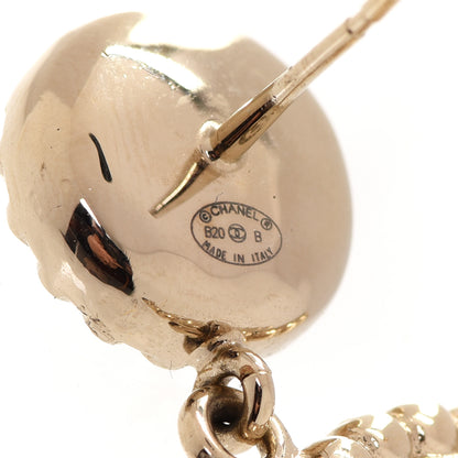 Chanel Crystal Pearl Bow-tiful CC Drop Earrings Gold 4 of 5