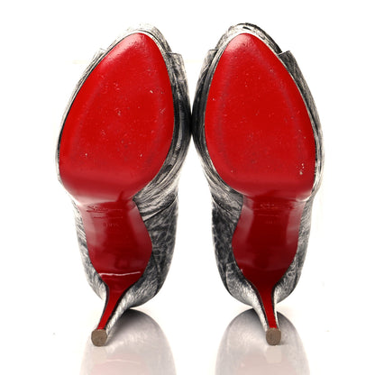 Christian Louboutin Vitello Palais Royal 140 Pumps 38.5 Silver 5 of 10