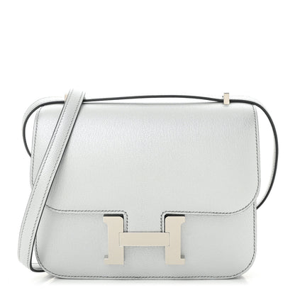 Hermes Metallic Chevre Chamkilight Constance 18 Argent 1 of 12