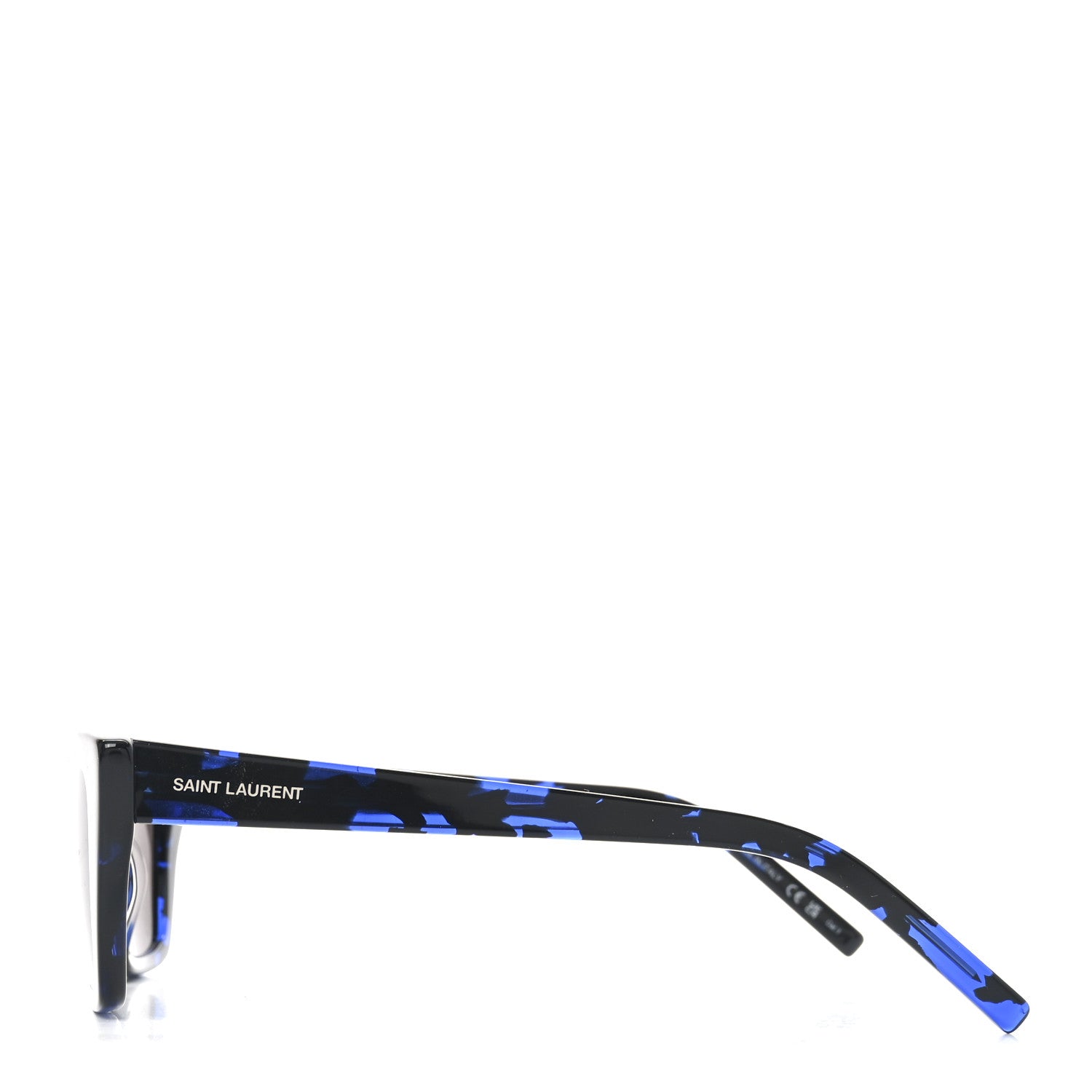 Saint Laurent Acetate Mica Cat Eye Sunglasses SL 276 Black Blue 3 of 8
