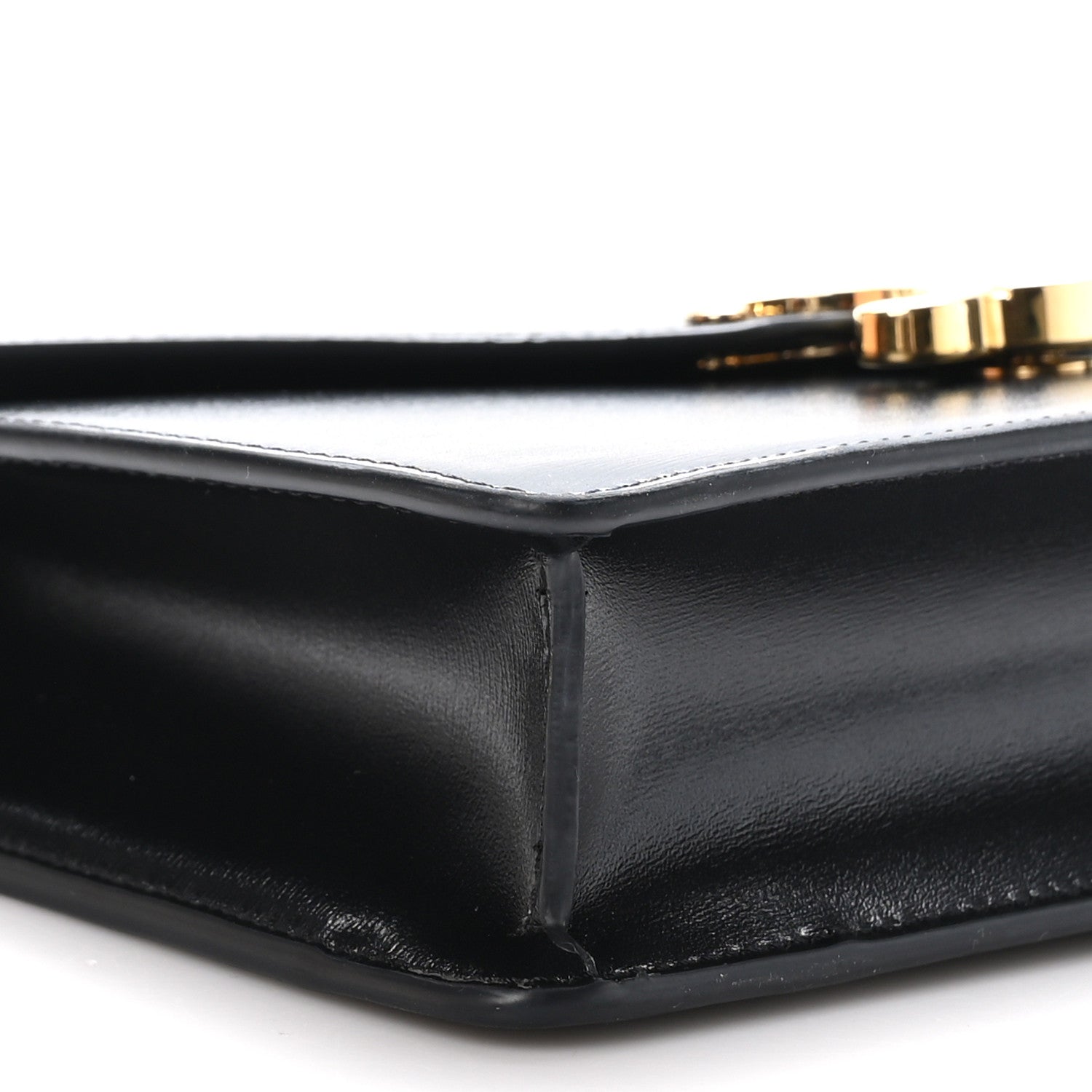 Celine Shiny Calfskin Triomphe Margo Wallet on Chain Black 9 of 11