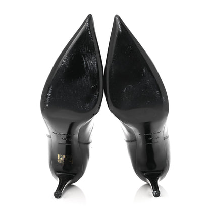 Balenciaga Shiny Sheepskin Pointed Toe Booties 40 Black 5 of 10