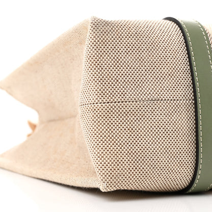 Chloe Cotton Calfskin Medium Woody Ribbon Tote White Green 9 of 10