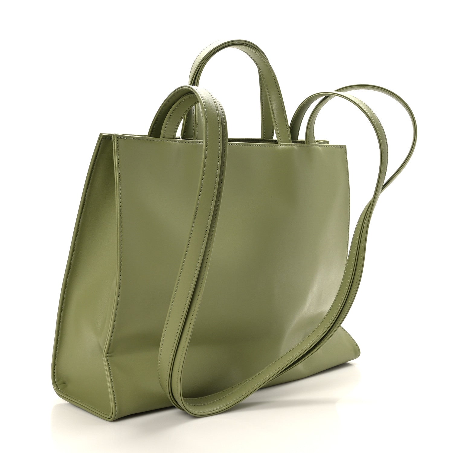 Telfar Vegan Leather Medium Shopping Bag Drab 3 of 8