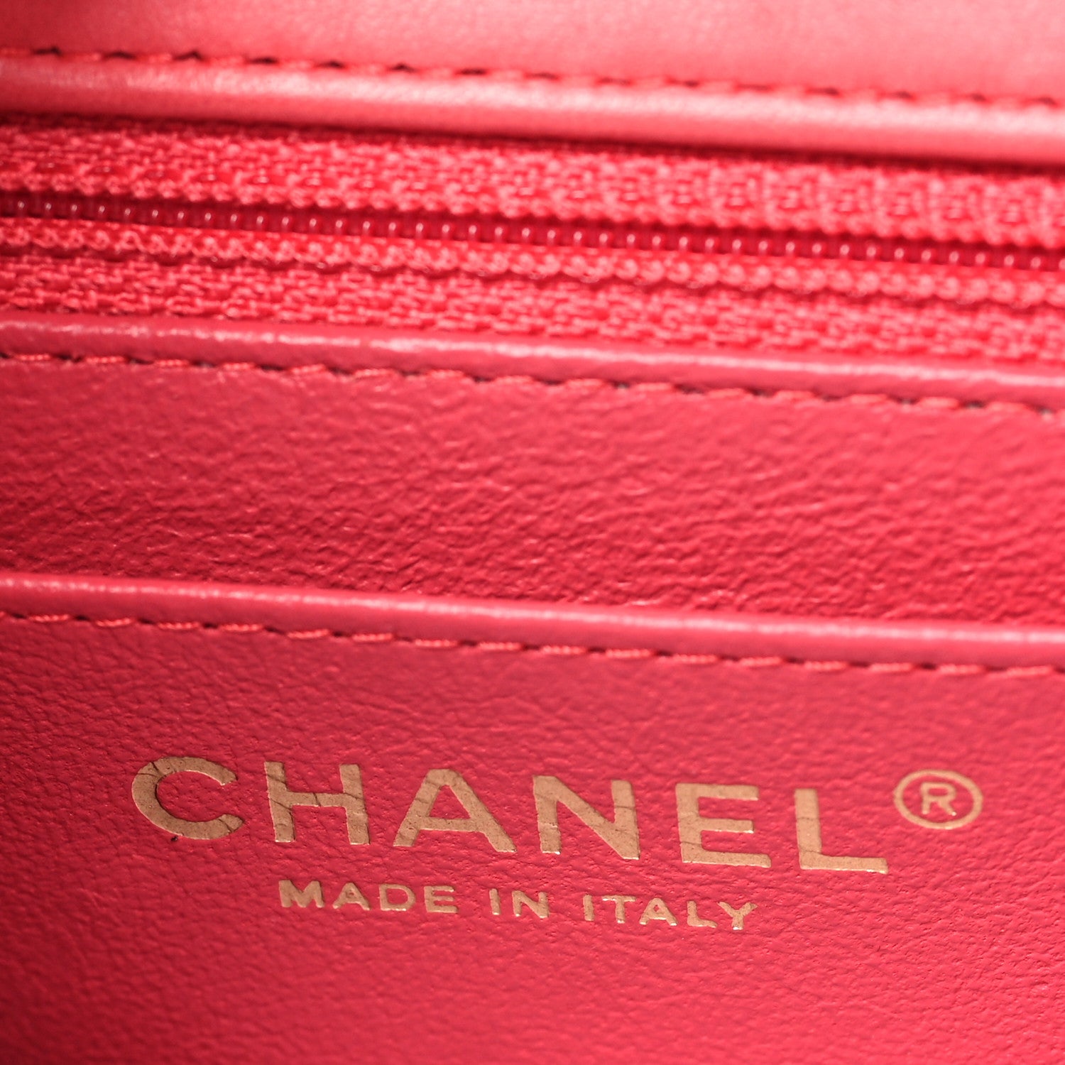Chanel Lambskin Chevron Quilted Mini Square Flap Pink 6 of 14