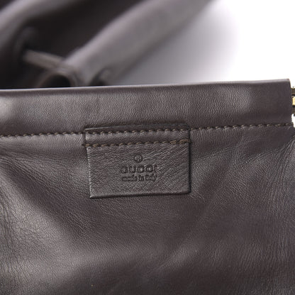 Gucci Calfskin Drawstring Shoulder Bag Brown 6 of 10