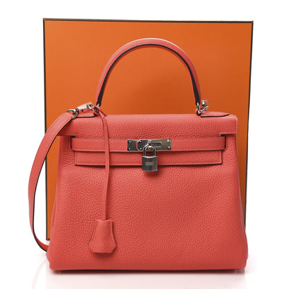Hermes Taurillon Clemence Kelly Retourne 28 Rose Texas 10 of 10