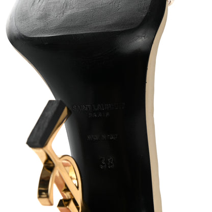 Saint Laurent Calfskin 110 Opyum Sandals 38 White 6 of 8