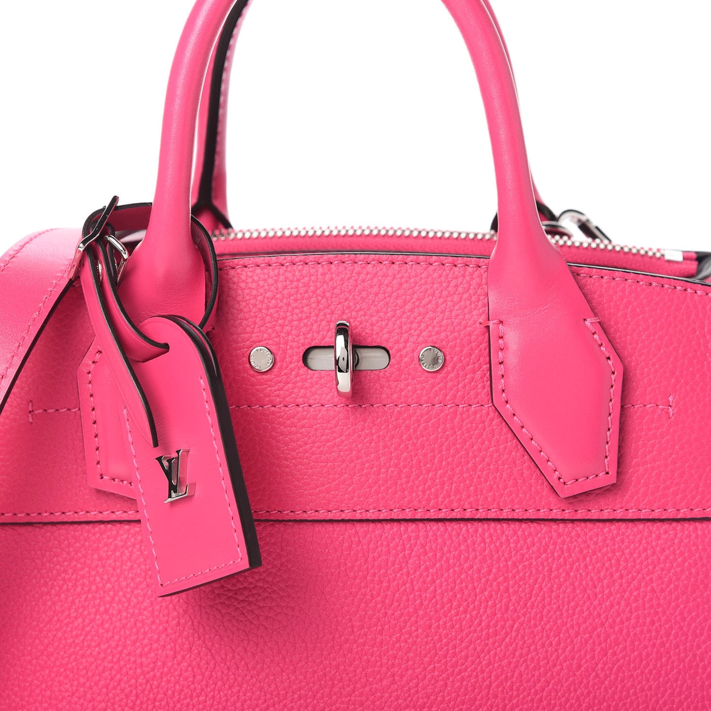Calfskin City Steamer Mini Rose Falbala