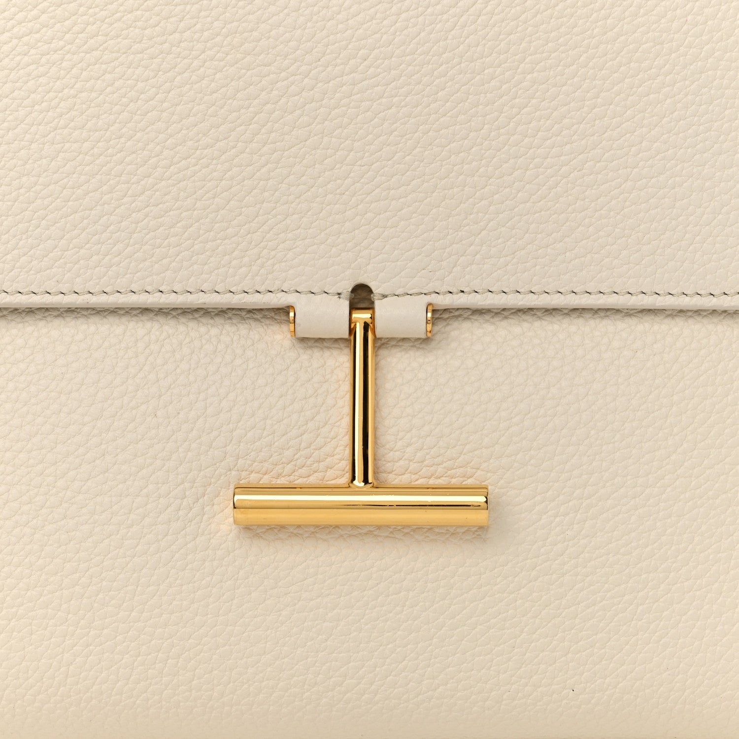 Tom Ford Grained Calfskin Large T Clasp Tara Crossbody Bag White 8 of 13