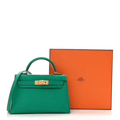 Hermes Epsom Mini Kelly Sellier 20 Vert Jade 11 of 11