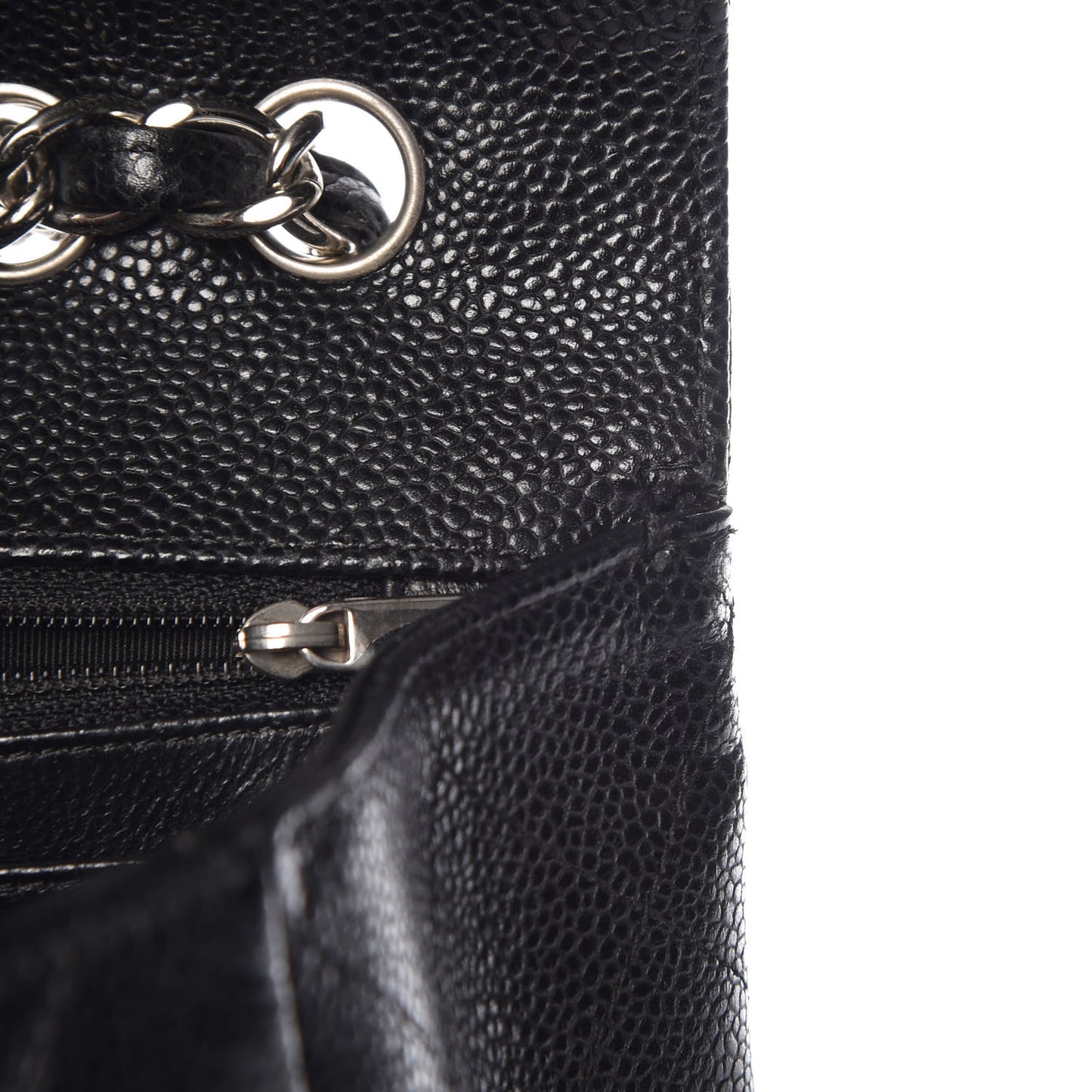 Caviar Quilted Jumbo Single Flap Black