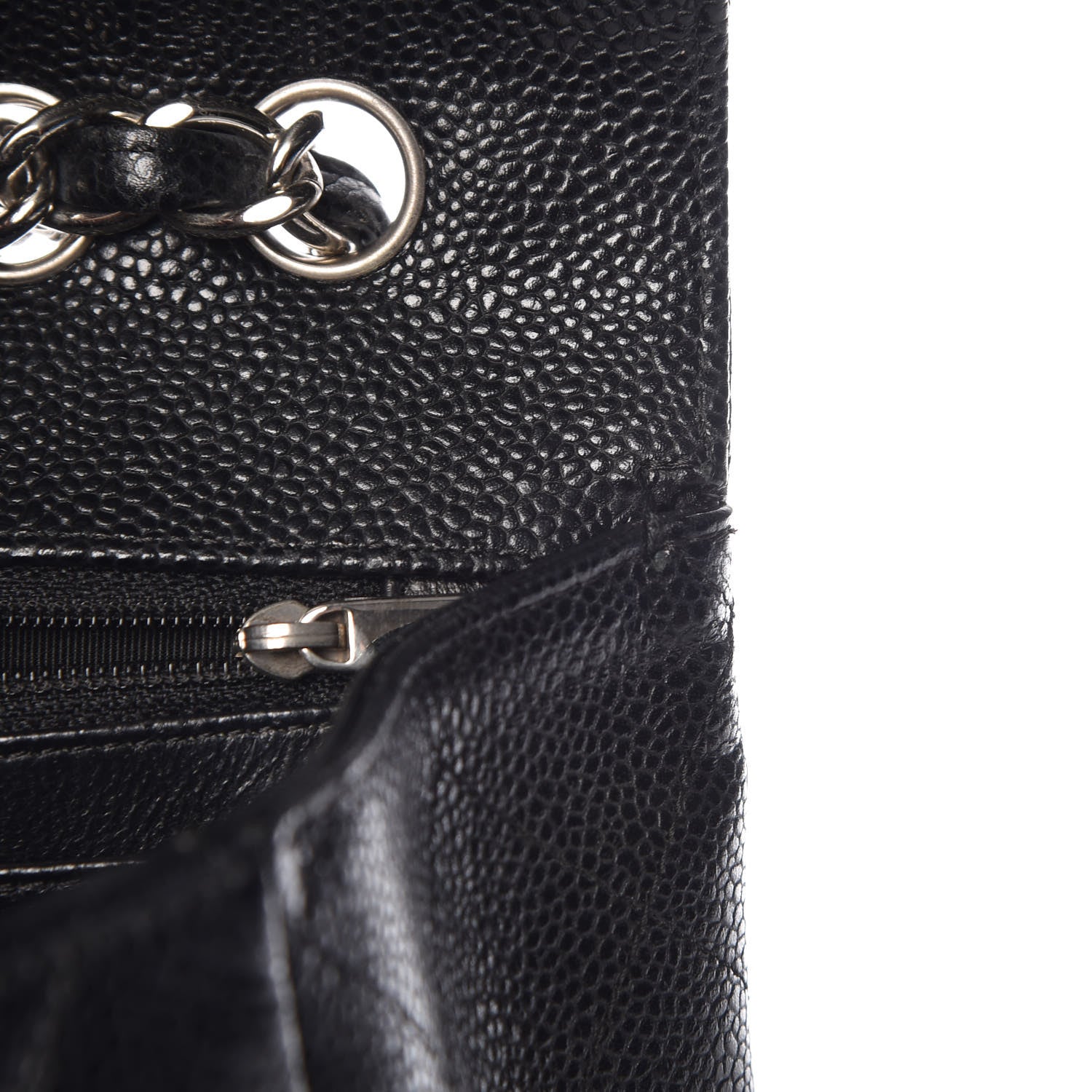 Chanel Caviar Quilted Jumbo Single Flap Black 10 of 13