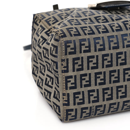 Fendi Zucchino Shoulder Bag Navy 8 of 16