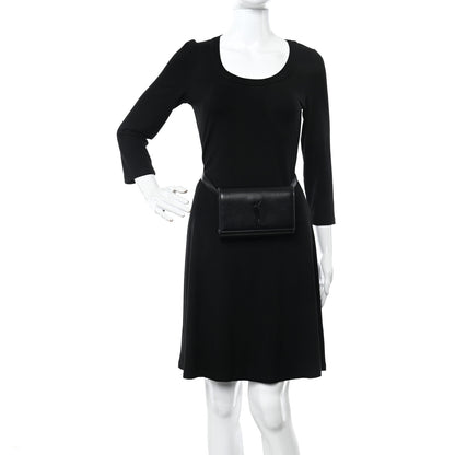Saint Laurent Smooth Calfskin Monogram Kate Belt Bag Black 2 of 9