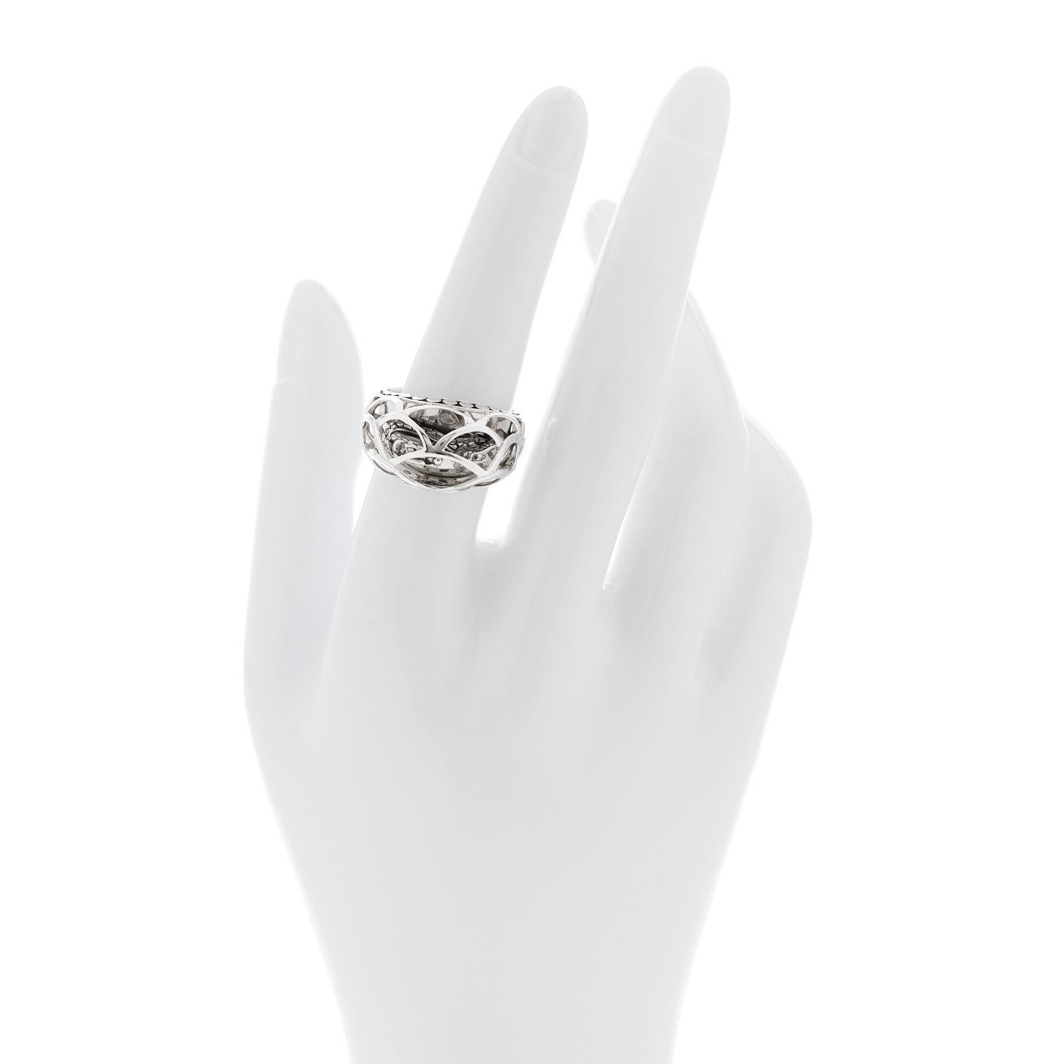 John Hardy Sterling Silver 18K Yellow Gold Hidden Naga Dragon Dome Ring 55 7.25 2 of 5