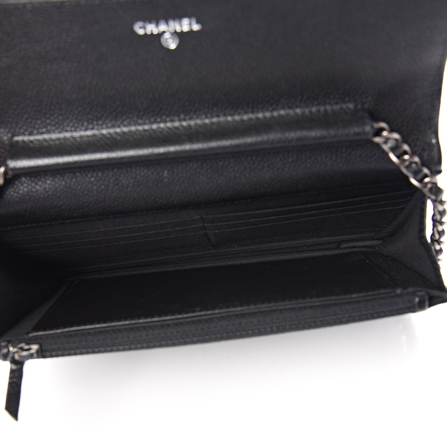 Chanel Caviar Quilted Boy Wallet On Chain WOC Black 4 of 10